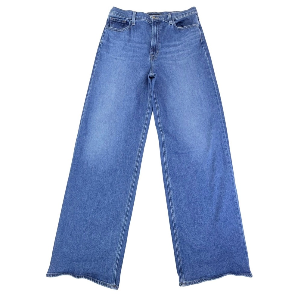 J Brand x Elsa Hosk Monday Wide Leg Jeans Womens 31 High Rise Workday Blue - Picture 2 of 13